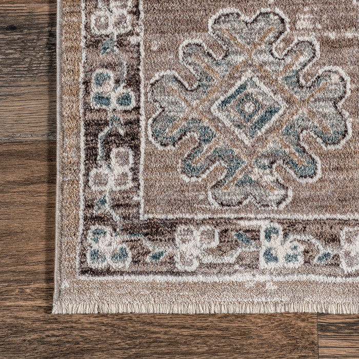 Rust Faded Medallion Area Rug 120 cm