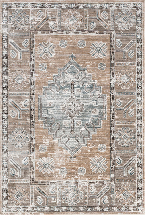 Rust Faded Medallion Area Rug 120 cm