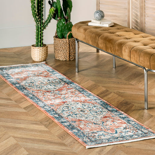 Rust Faded Medallion Area Rug 160x230 cm