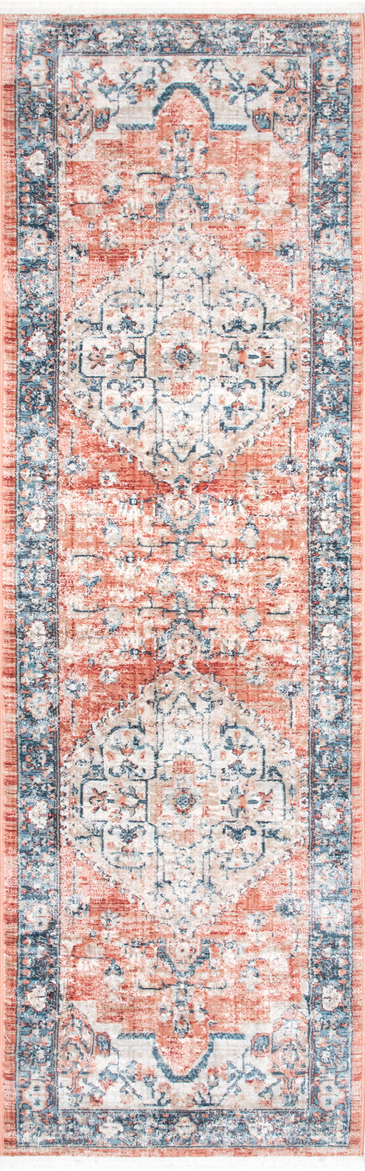 Rust Faded Medallion Area Rug 160x230 cm
