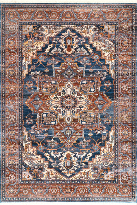 Rust Heriz Fringe Area Rug 152x244 cm