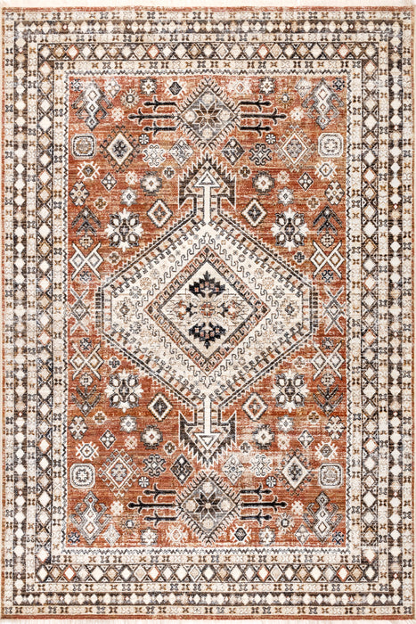 Rust Medallion Fringe Area -matto 160x230 cm