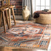 Rust Medallion Tassel Area Rug 160 cm