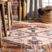 Rust Medallion Tassel Area Rug 160 cm