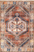 Rust Medallion Tassel Area Rug 160 cm