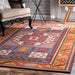 Rust Octagon Medallion Area Rug 50 cm x 80 cm