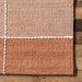 Rust Ombre Plaid Area Rug in Wool and Cotton Blend