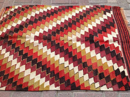 Tappeto Kilim arancione ruggine, 118 cm x 87 cm, tessuto vintage a mano