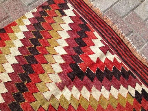 Tappeto Kilim arancione ruggine, 118 cm x 87 cm, tessuto vintage a mano