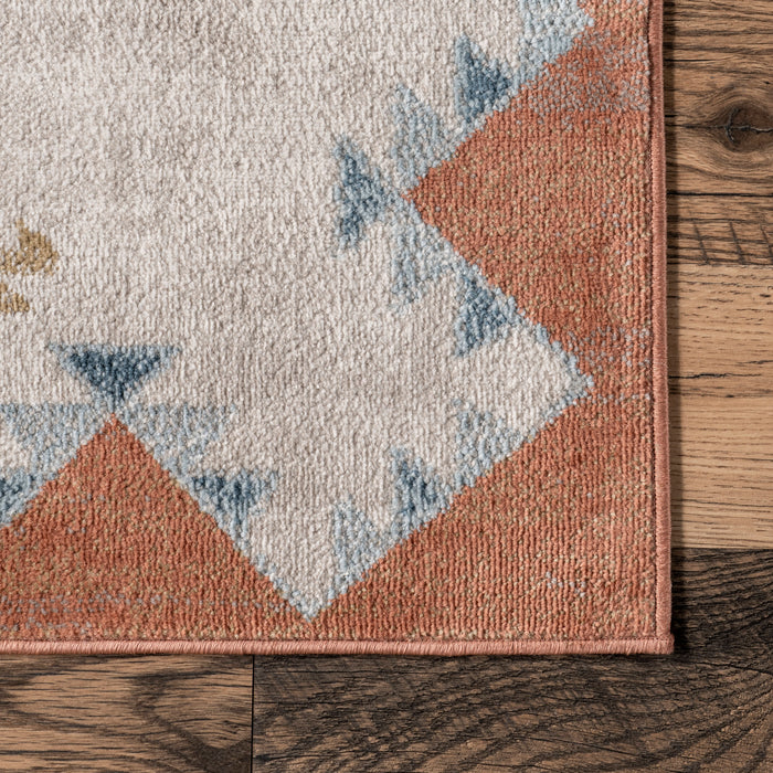 Rust Southwestern Design Area Rug 60cm x 90cm