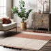 Rust Stripe Wool And Cotton Blend Area Rug