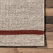 Rust Stripe Wool And Cotton Blend Area Rug