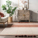 Rust Stripe Wool And Cotton Blend Area Rug