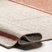 Rust Stripe Wool And Cotton Blend Area Rug