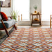 Rust Trellis Area Rug 60x90 cm