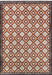 Rust Trellis Area Rug 60x90 cm