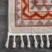 Rust Tribal Speckle Tassel Area Rug 120x180 cm