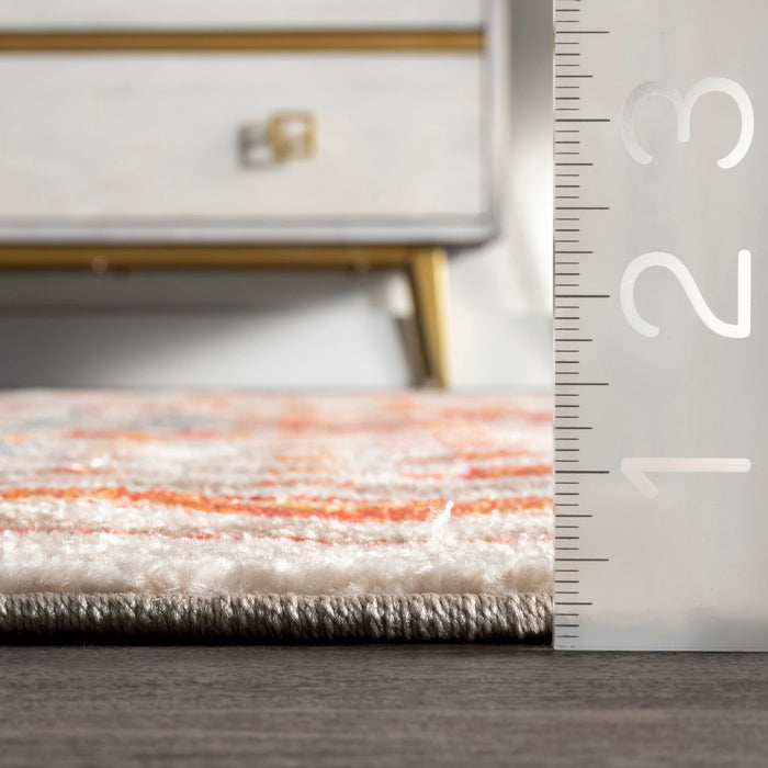 Rust Tribal Speckle Tassel Area Rug 120x180 cm