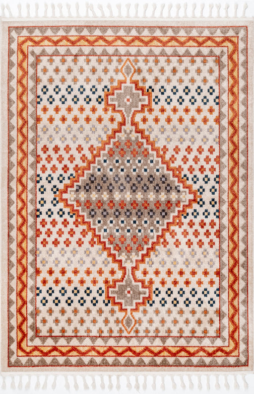 Rust Tribal Speckle Tassel Area Rug 120x180 cm