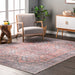 Rust Washable Area Rug 150x240 cm for Busy Homes
