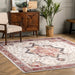 Rust Washable Area Rug for Busy Homes with Kids and Pets