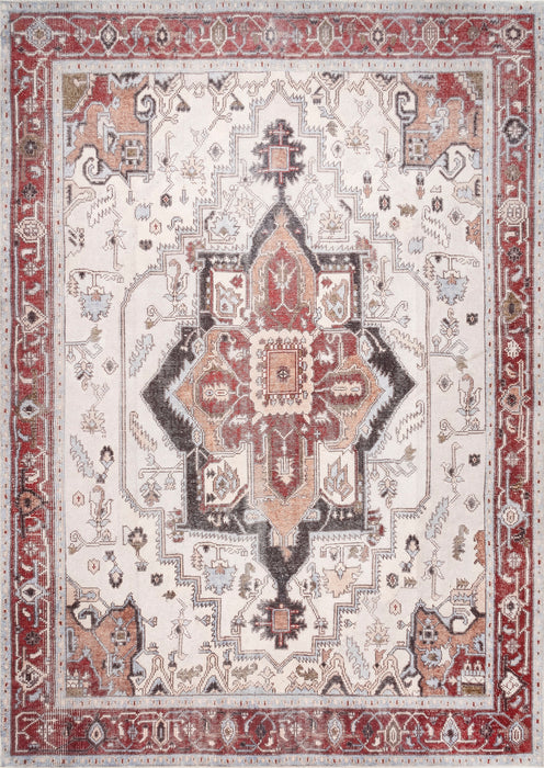 Rust Washable Area Rug for Busy Homes with Kids and Pets