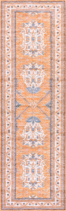 Rust Washable Medallion Area Rug 160 cm