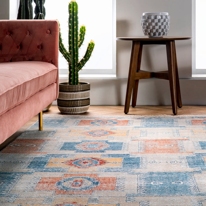 Rustic Bohemian Aztec Area Rug 140x200 cm
