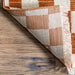 Rustic Orange Checkered Area Rug for Home Décor