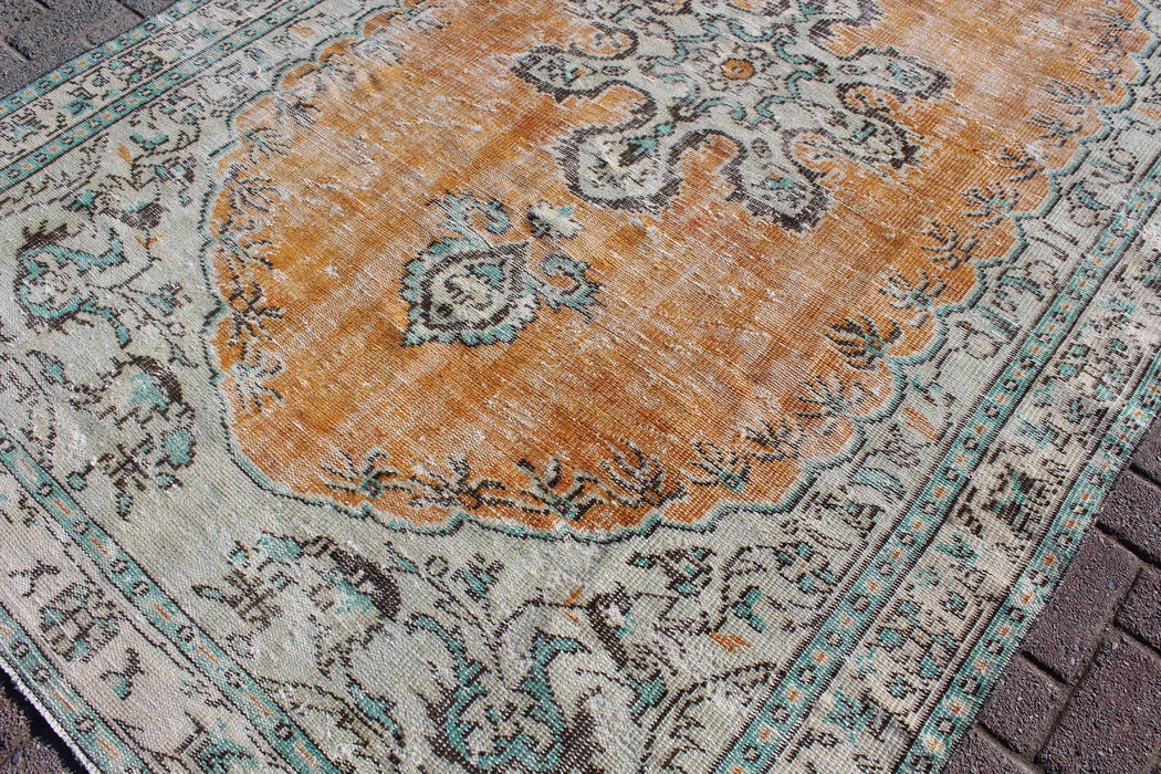 Tappeto anatolico vintage rustico arancione 173x257 cm