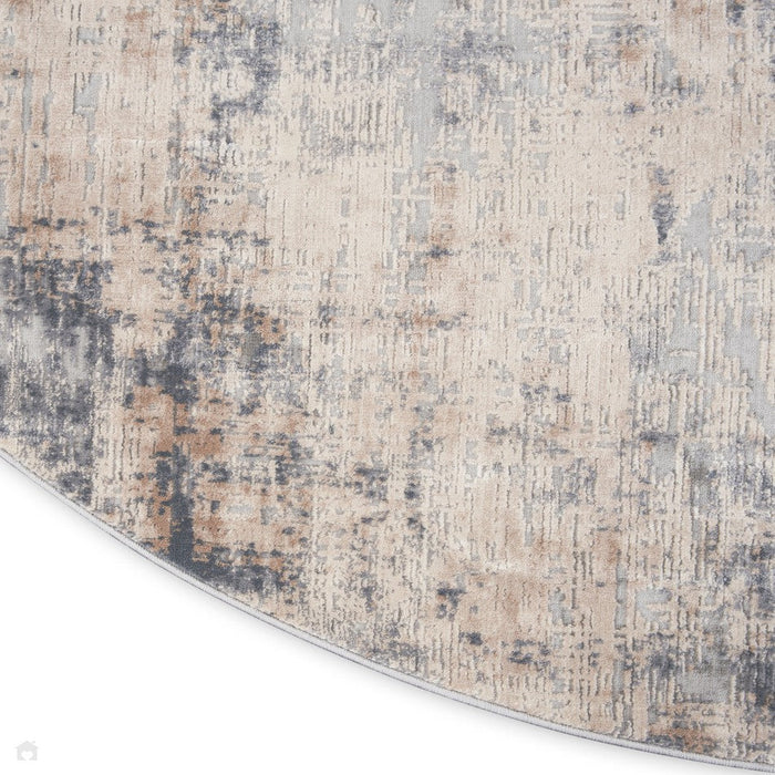 Texture rustiche RUS01 Runner grigio/beige a pelo piatto con texture alta e bassa, astratto moderno, invecchiato, luccicante