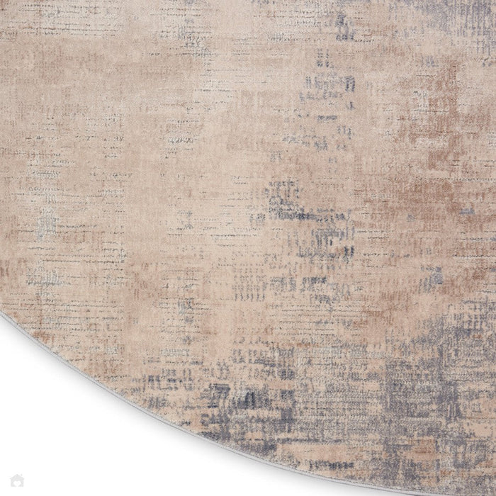 Texture rustiche RUS02 Tappeto moderno astratto invecchiato luccicante intagliato a pelo piatto con struttura alta e bassa beige/grigio