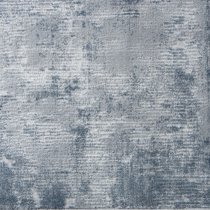 Rustic Textures RUS05 Tappeto rotondo grigio a pelo piatto con texture alta e bassa, astratto moderno, invecchiato, luccicante