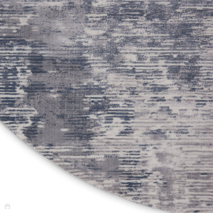 Texture rustiche RUS05 Tappeto grigio a pelo piatto con struttura alta e bassa, moderno astratto invecchiato luccicante