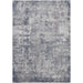 Texture rustiche RUS05 Tappeto grigio a pelo piatto con struttura alta e bassa, moderno astratto invecchiato luccicante