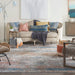 Rustic Textures RUS11 Modern Abstract Distressed Shimmer Carved Hi-Low Textured Flat-Pile Multicolour Rug