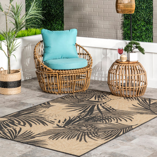 Ryder Indoor Outdoor Area Rug 5x7 Feet Dark Grey