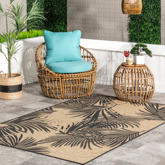 Ryder Indoor Outdoor Area Rug 5x7 Feet Dark Grey