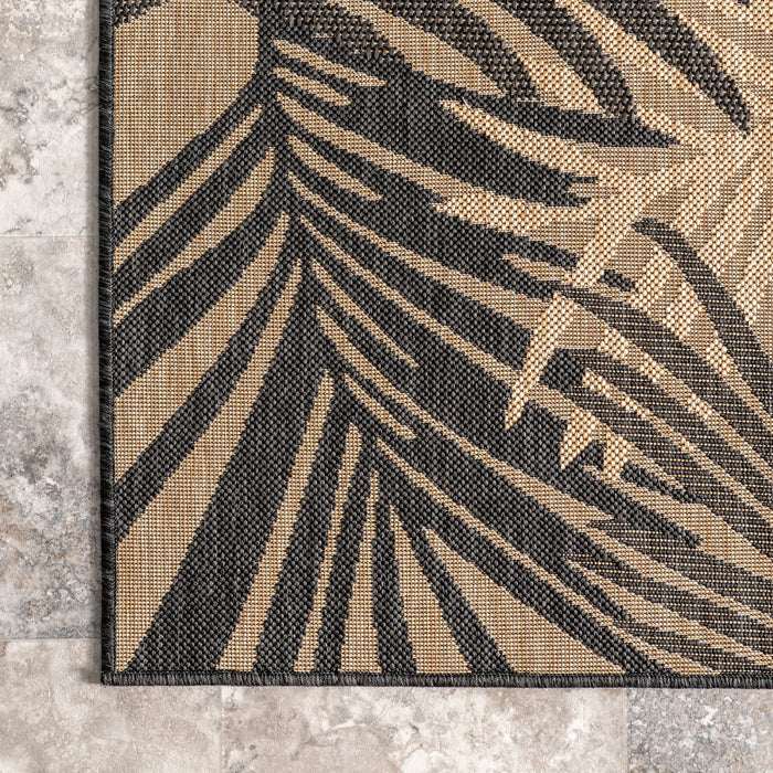 Ryder Indoor Outdoor Area Rug 5x7 Feet Dark Grey