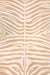 Safari Zebra Print Wool Rug in Tan 120x180 cm