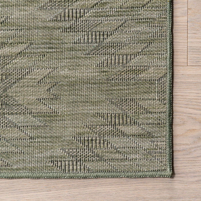 Sage Green Diamond Washable Area Rug 160x230 CM