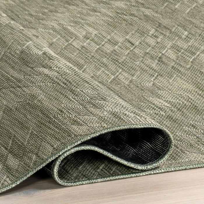 Sage Green Diamond Washable Area Rug 160x230 CM