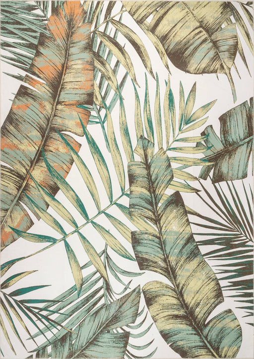 Sage Green Jungle Machine Washable Area Rug 160x230 cm