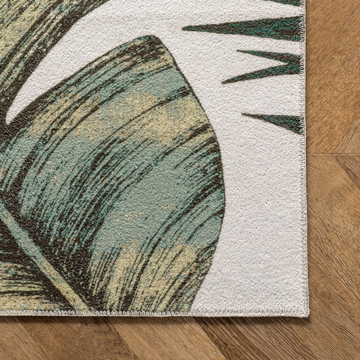 Sage Green Machine Washable Area Rug 160x230 cm