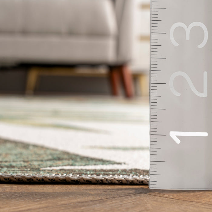 Sage Green Machine Washable Area Rug 160x230 cm