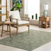 Sage Green Washable Area Rug With Non-Slip Backing