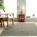 Sage Green Washable Area Rug With Non-Slip Backing