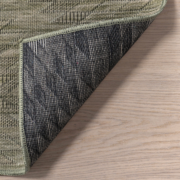 Sage Green Washable Area Rug With Non-Slip Backing