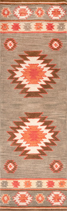 Sage Southwestern Area Rug with Aztec Design