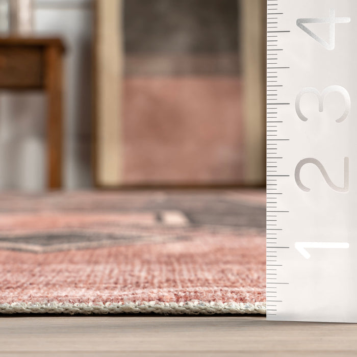 Sagebrush Washable Geometric Rug 160 X 230 Cm Blush